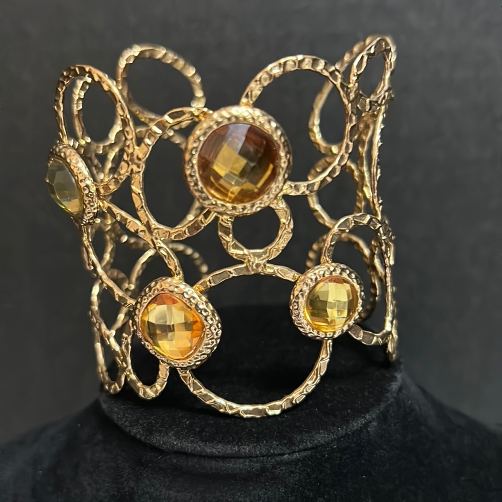 Gold cuff bracelet